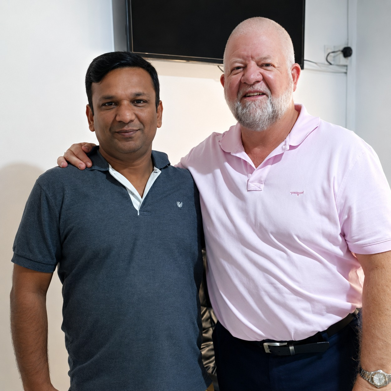 Bala with tutor Kim Robinson at the February 2018 COMT Part 2 course
