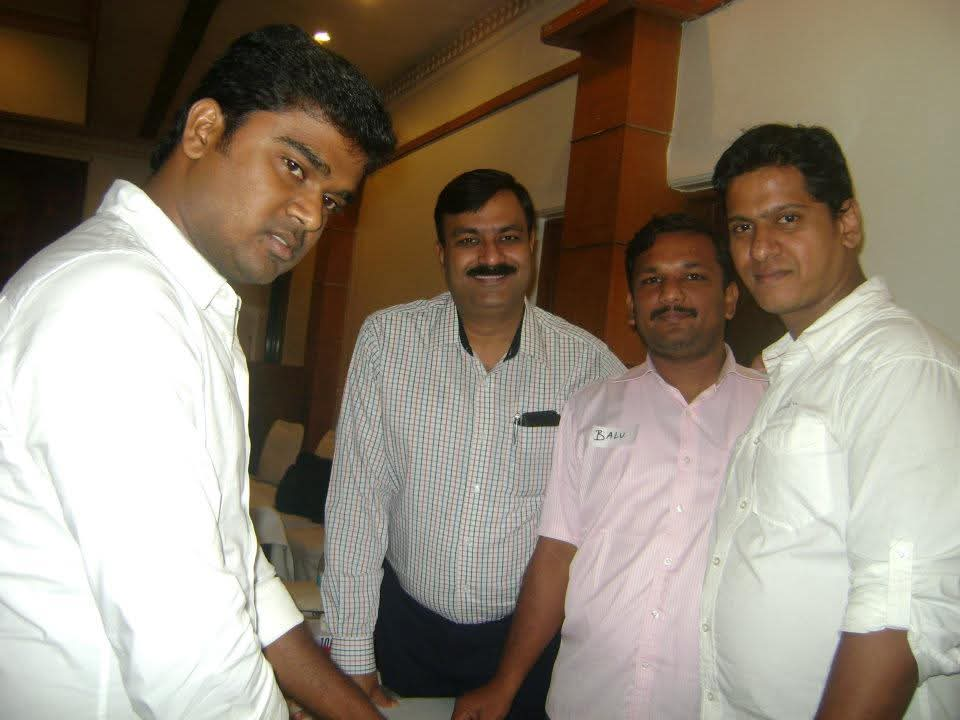Bala with course tutors at the 2008 Mulligan Concept training